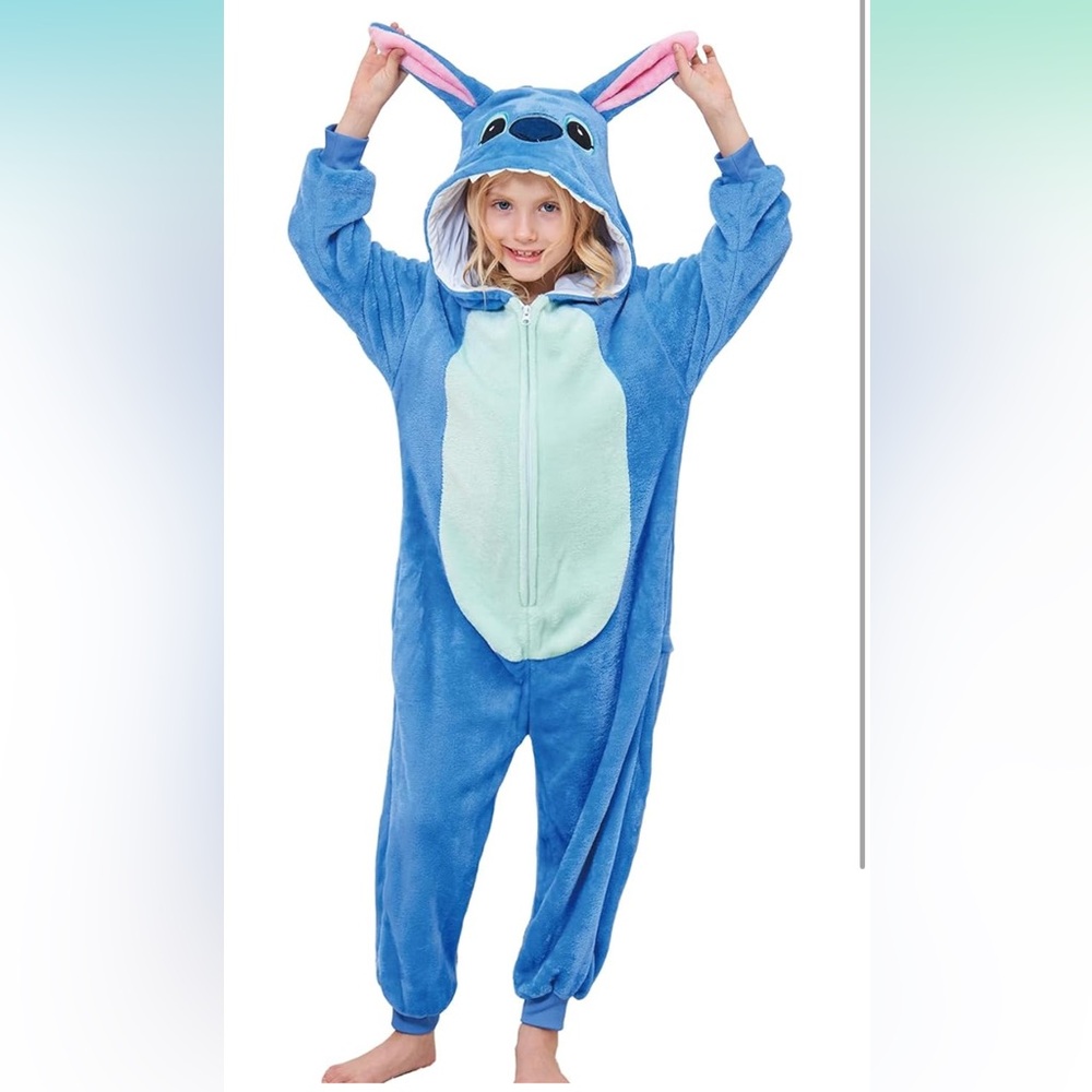 Stitch Size kids 12 Onesie Pajamas, Halloween costume NEW